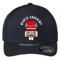 Whats Crackin Funny Christmas Nutcracker Flexfit Unipanel Trucker Cap