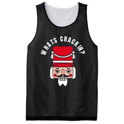 Whats Crackin Funny Christmas Nutcracker Mesh Reversible Basketball Jersey Tank