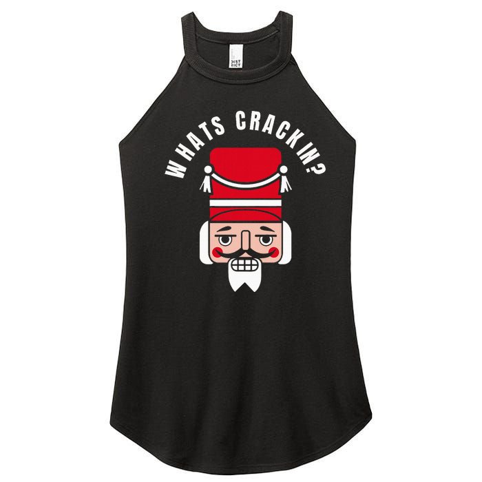 Whats Crackin Funny Christmas Nutcracker Women’s Perfect Tri Rocker Tank