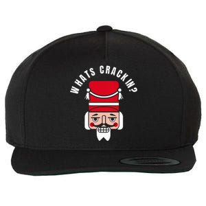 Whats Crackin Funny Christmas Nutcracker Wool Snapback Cap