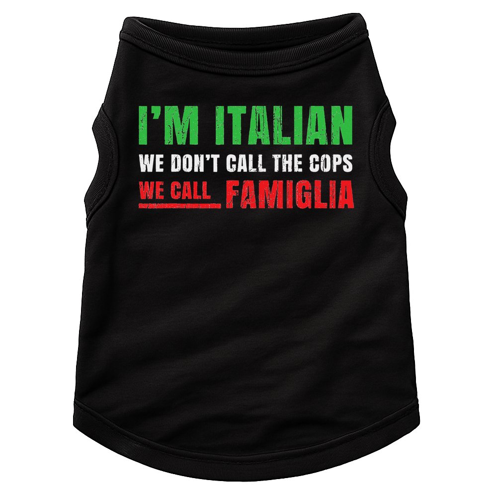 We Call Family Italian Pride Gift Proud Italian Italy Flag Doggie Tank