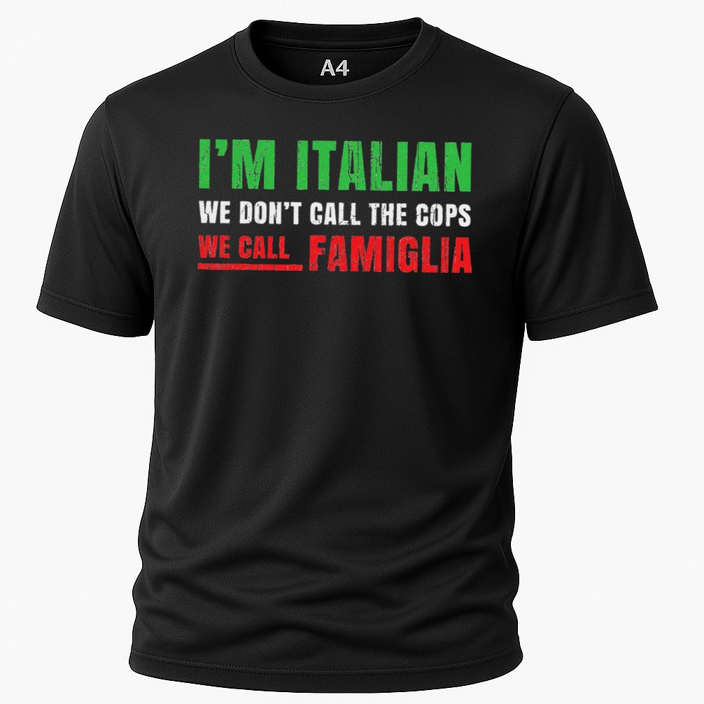 We Call Family Italian Pride Gift Proud Italian Italy Flag Cooling Performance Crew T-Shirt