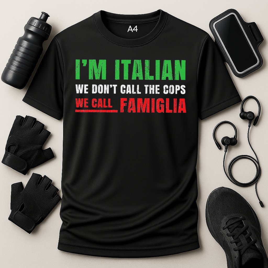 We Call Family Italian Pride Gift Proud Italian Italy Flag Cooling Performance Crew T-Shirt