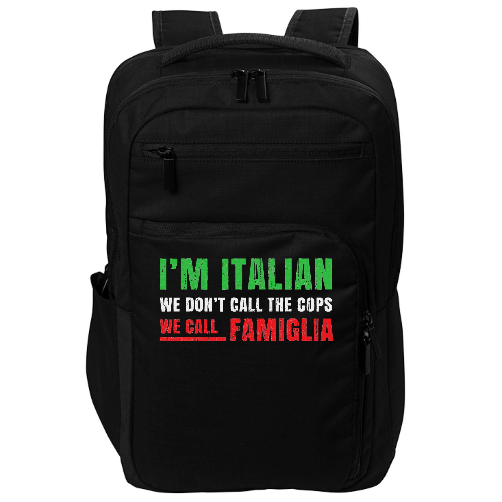 We Call Family Italian Pride Gift Proud Italian Italy Flag Impact Tech Backpack
