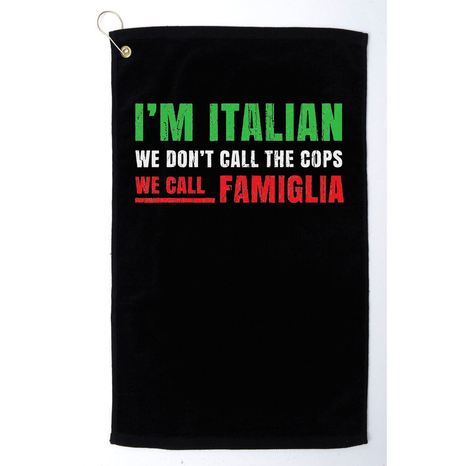 We Call Family Italian Pride Gift Proud Italian Italy Flag Golf Towel