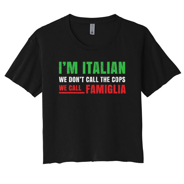 We Call Family Italian Pride Gift Proud Italian Italy Flag Crop Top