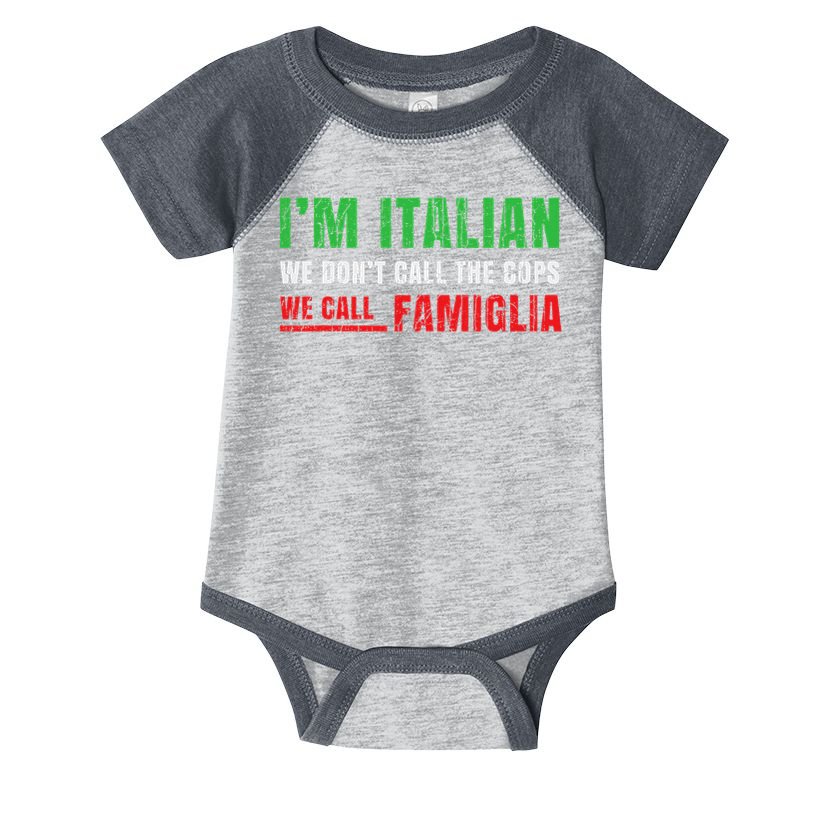 We Call Family Italian Pride Gift Proud Italian Italy Flag Infant Baby Jersey Bodysuit