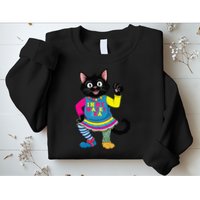 Wacky Clothes funny cat For Mismatch Day Gift Sweatshirt