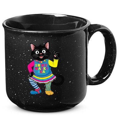 Wacky Clothes funny cat For Mismatch Day Gift 15oz Campfire Ceramic Mug