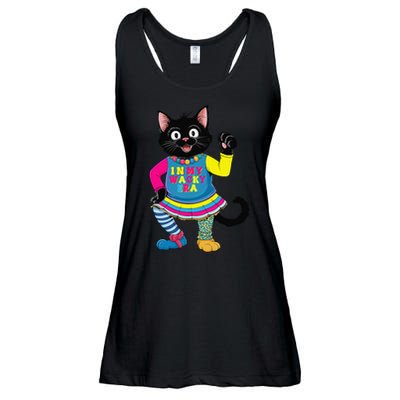 Wacky Clothes funny cat For Mismatch Day Gift Ladies Essential Flowy Tank