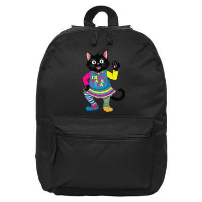 Wacky Clothes funny cat For Mismatch Day Gift 16 in Basic Backpack