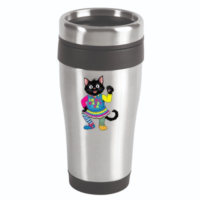 Wacky Clothes funny cat For Mismatch Day Gift 16oz Travel Tumbler