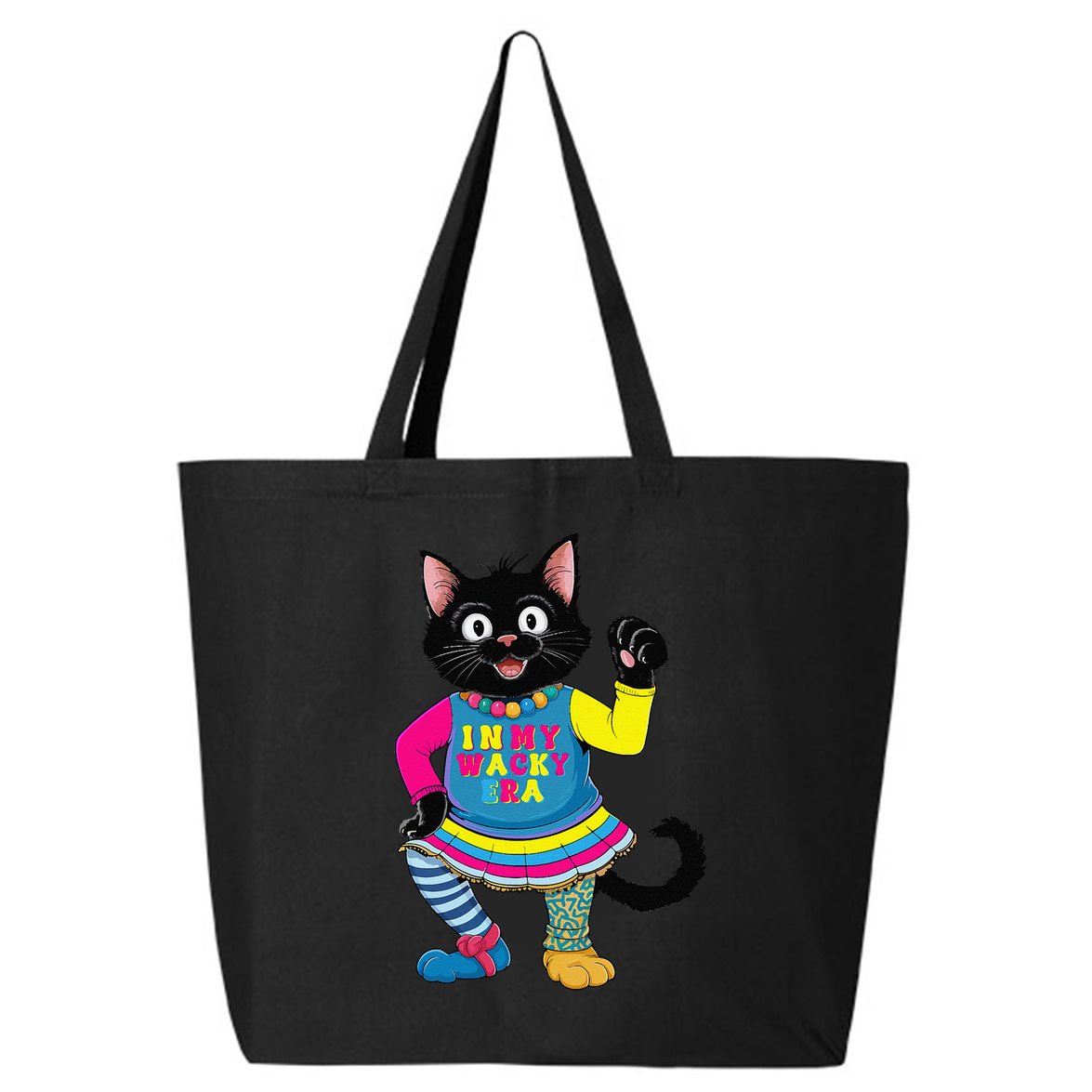 Wacky Clothes funny cat For Mismatch Day Gift 25L Jumbo Tote