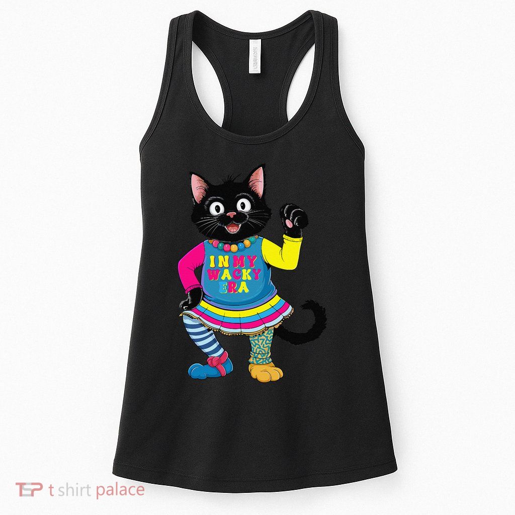 Wacky Clothes funny cat For Mismatch Day Gift Womens Tank Top