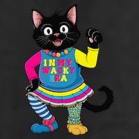 Wacky Clothes funny cat For Mismatch Day Gift Golf Towel