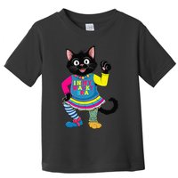 Wacky Clothes funny cat For Mismatch Day Gift Toddler T-Shirt