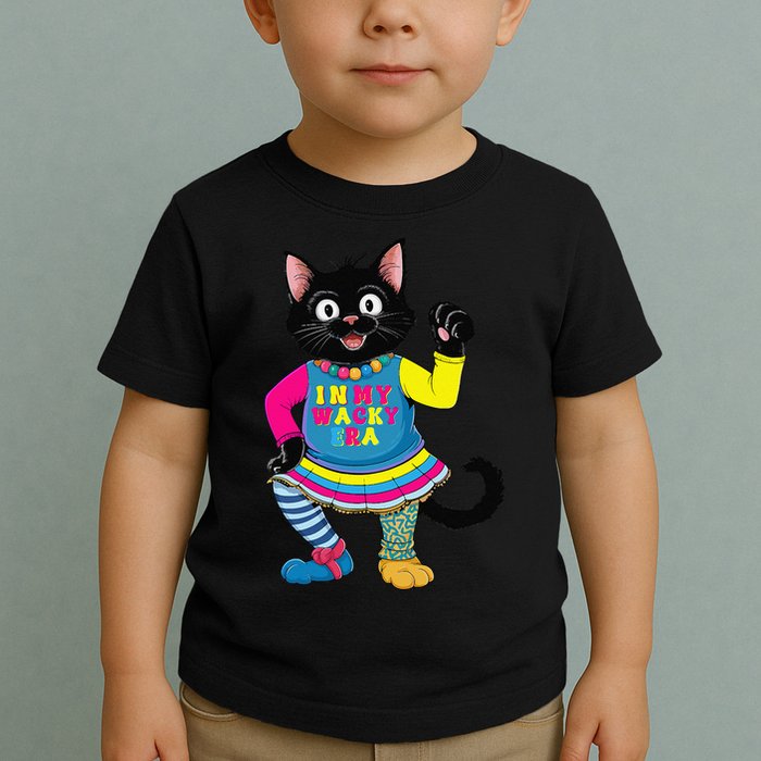 Wacky Clothes funny cat For Mismatch Day Gift Toddler T-Shirt