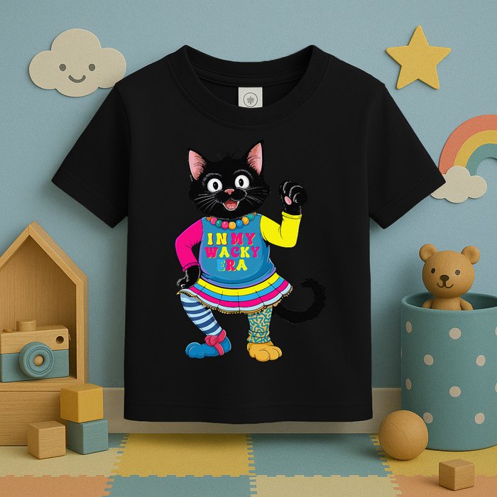 Wacky Clothes funny cat For Mismatch Day Gift Toddler T-Shirt
