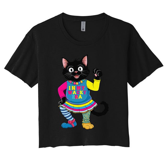 Wacky Clothes funny cat For Mismatch Day Gift Crop Top