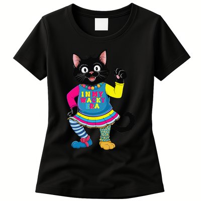 Wacky Clothes funny cat For Mismatch Day Gift Womens T-Shirt