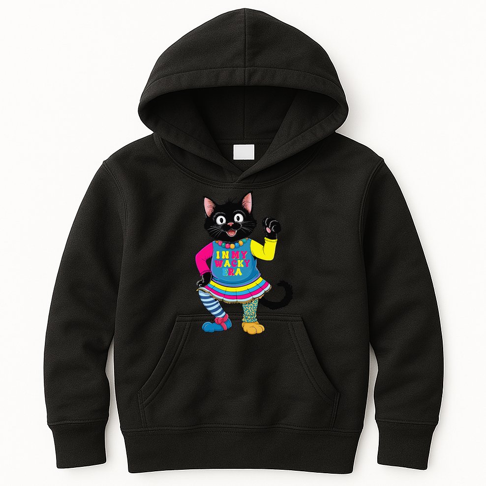Wacky Clothes funny cat For Mismatch Day Gift Kids Hoodie