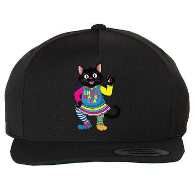 Wacky Clothes funny cat For Mismatch Day Gift Wool Snapback Cap