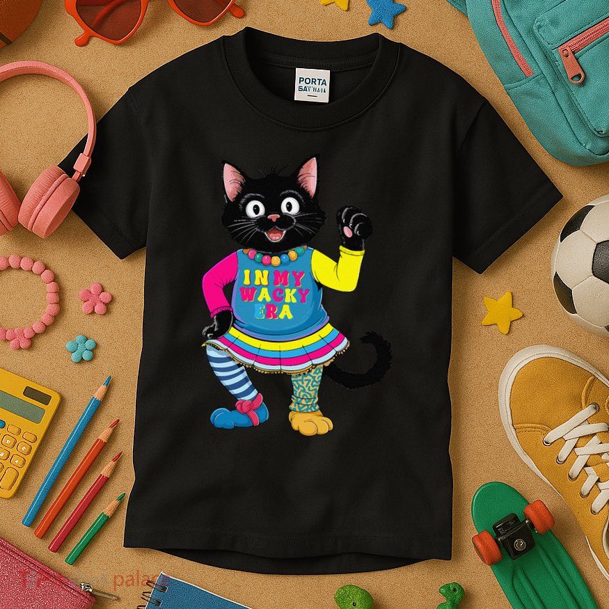 Wacky Clothes funny cat For Mismatch Day Gift Kids T-Shirt