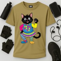 Wacky Clothes funny cat For Mismatch Day Gift Performance Shirt
