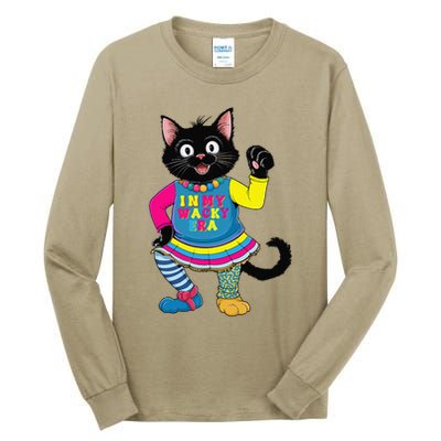 Wacky Clothes funny cat For Mismatch Day Gift Tall Long Sleeve T-Shirt