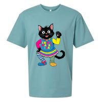 Wacky Clothes funny cat For Mismatch Day Gift Sueded Cloud Jersey T-Shirt