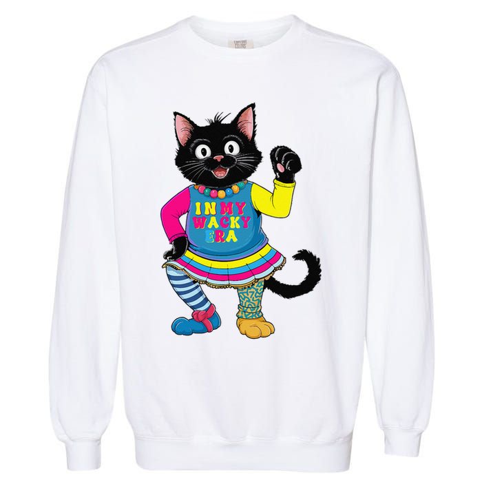 Wacky Clothes funny cat For Mismatch Day Gift Garment-Dyed Sweatshirt