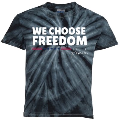 We Choose Freedom Kamala Harris Kids Tie-Dye T-Shirt