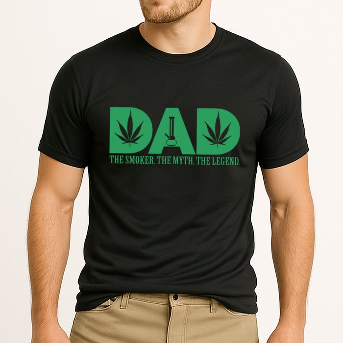 Weed Cannabis For Dad Funny Marijuana Cooling Performance Crew T-Shirt