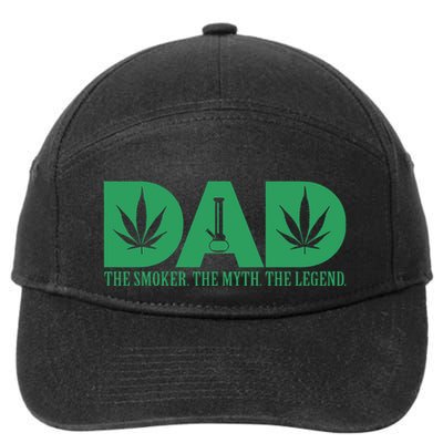 Weed Cannabis For Dad Funny Marijuana 7-Panel Snapback Hat