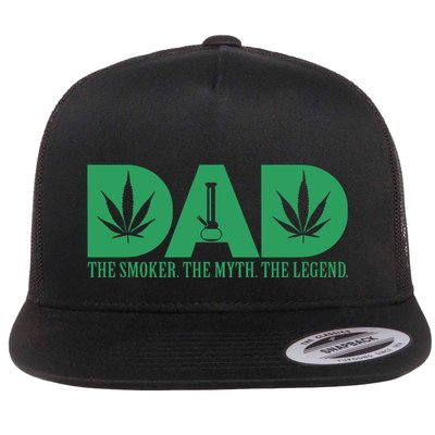 Weed Cannabis For Dad Funny Marijuana Flatbill Hat