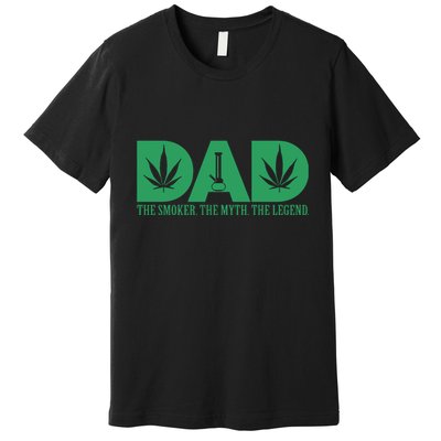 Weed Cannabis For Dad Funny Marijuana Premium T-Shirt