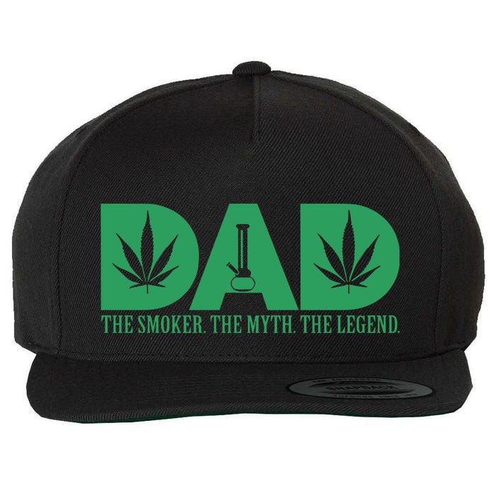 Weed Cannabis For Dad Funny Marijuana Wool Snapback Cap