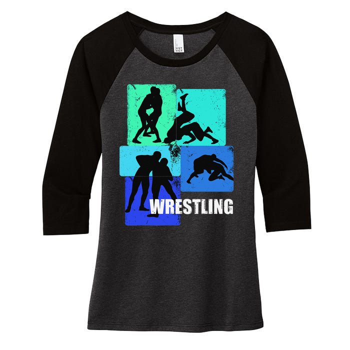 Wrestling Clothing for Wrestler Gear  Wrestling   Women's Tri-Blend 3/4-Sleeve Raglan Shirt