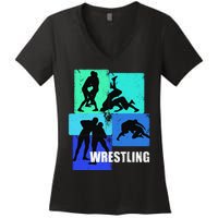 Wrestling Clothing for Wrestler Gear  Wrestling   Women's V-Neck T-Shirt