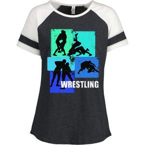 Wrestling Clothing for Wrestler Gear  Wrestling   Enza Ladies Jersey Colorblock Tee