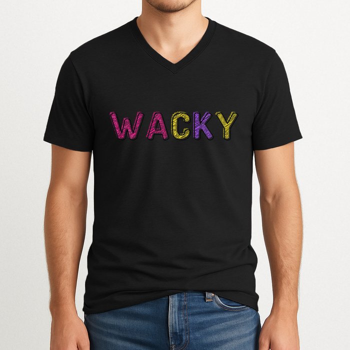 Wacky Clothes For Mismatch Day V-Neck T-Shirt
