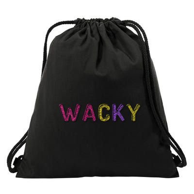 Wacky Clothes For Mismatch Day Drawstring Bag