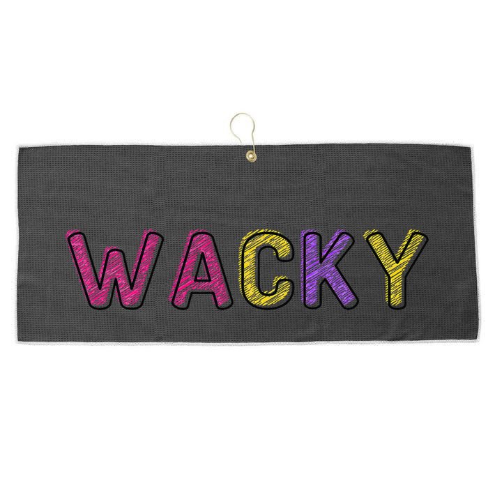 Wacky Clothes For Mismatch Day Large Microfiber Waffle Golf Towel