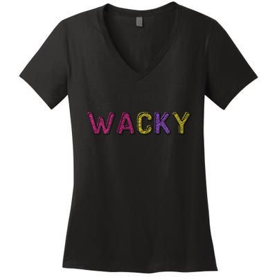 Wacky Clothes For Mismatch Day Women's V-Neck T-Shirt