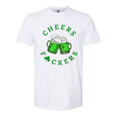 Womens Cheers Fuckers St Patricks Day Men Women Beer Drinking Mugs Softstyle® CVC T-Shirt