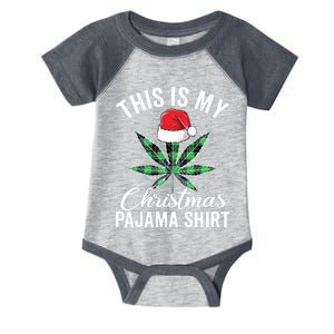 Weed Christmas Funny Marijuana Pot Leaf Cannabis Infant Baby Jersey Bodysuit