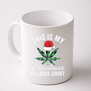 Weed Christmas Funny Marijuana Pot Leaf Cannabis Coffee Mug