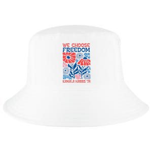 We Choose Freedom Harris Walz 2024 Cool Comfort Performance Bucket Hat