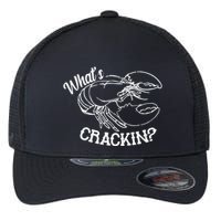 Whats Crackin Funny Lobster Flexfit Unipanel Trucker Cap