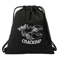 Whats Crackin Funny Lobster Drawstring Bag